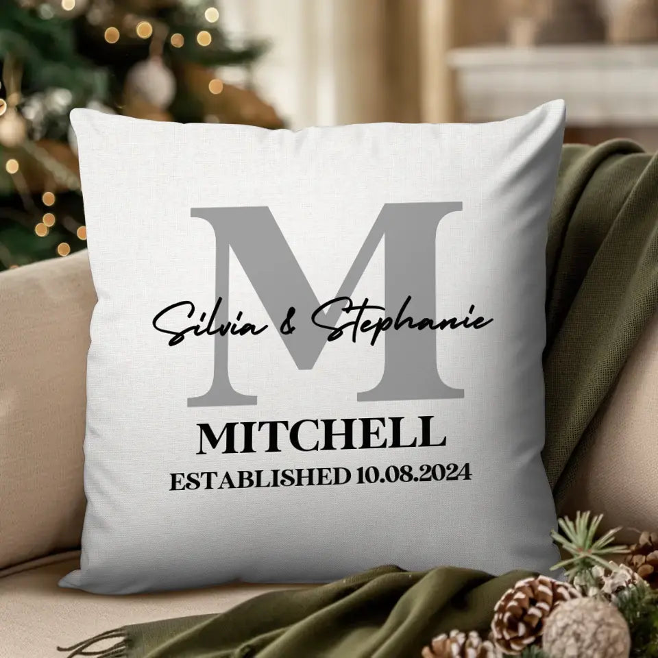 Our Christmas - Custom Name - Pillow