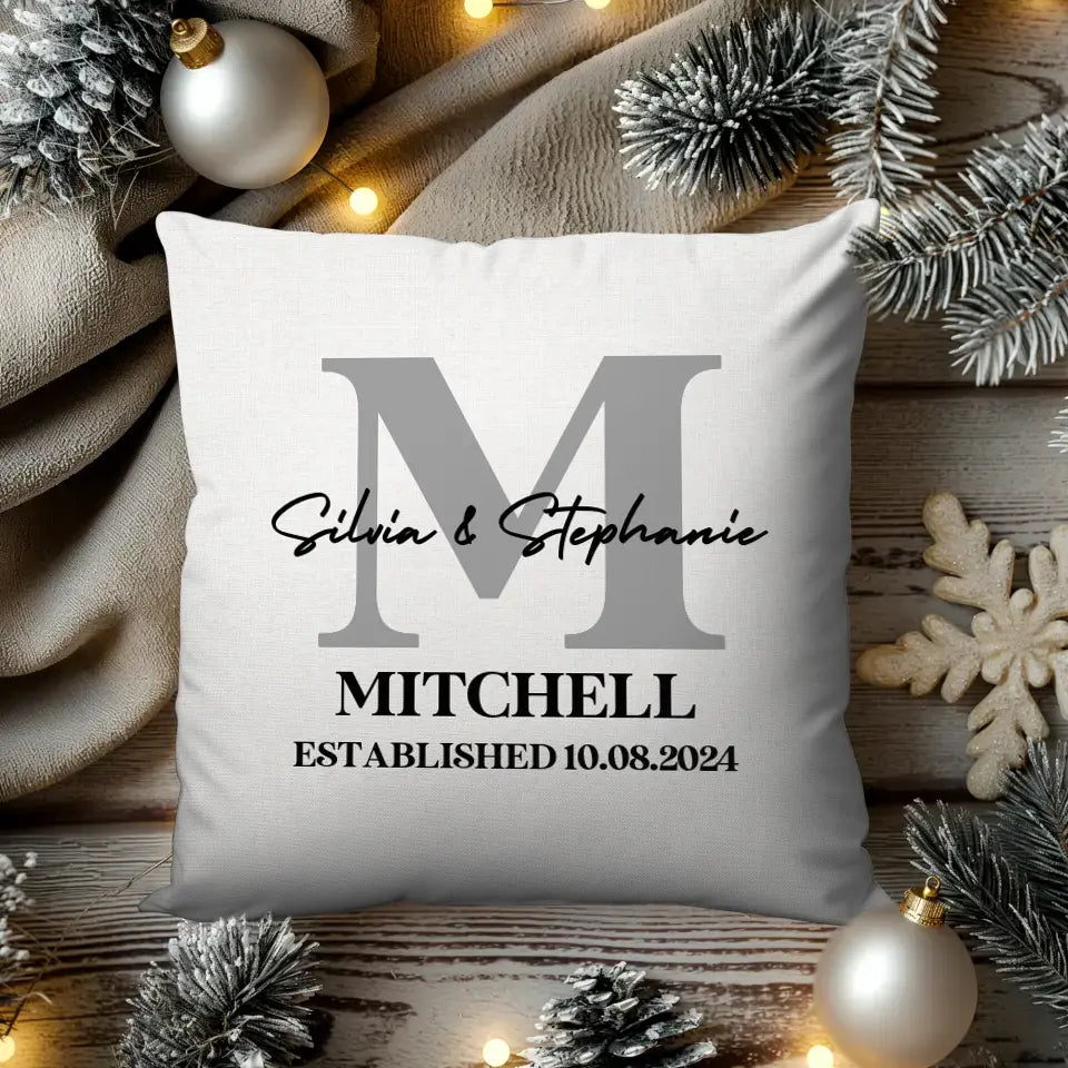 Our Christmas - Custom Name - Pillow