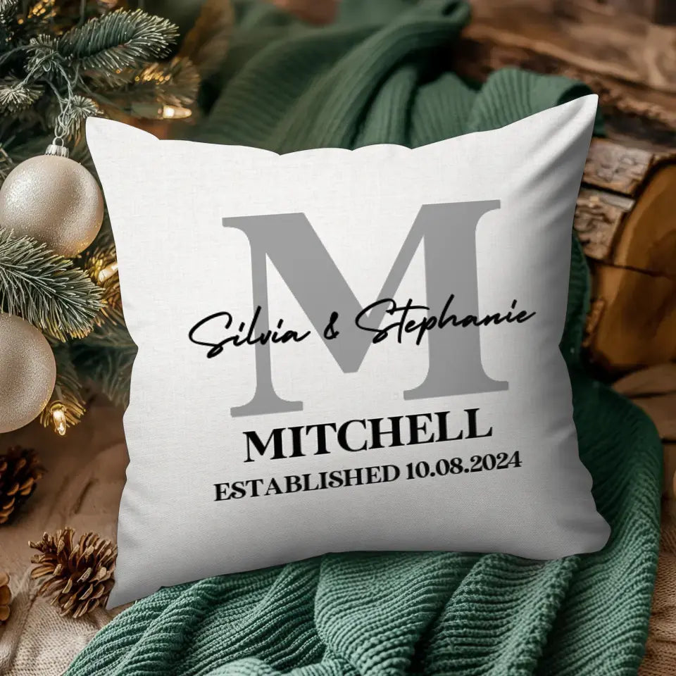 Our Christmas - Custom Name - Pillow