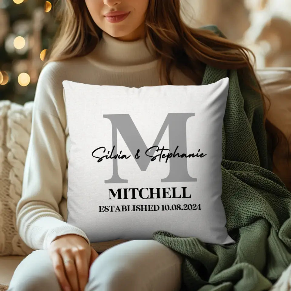 Our Christmas - Custom Name - Pillow