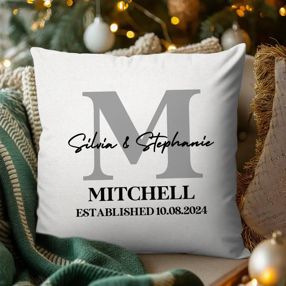 Our Christmas - Custom Name - Pillow