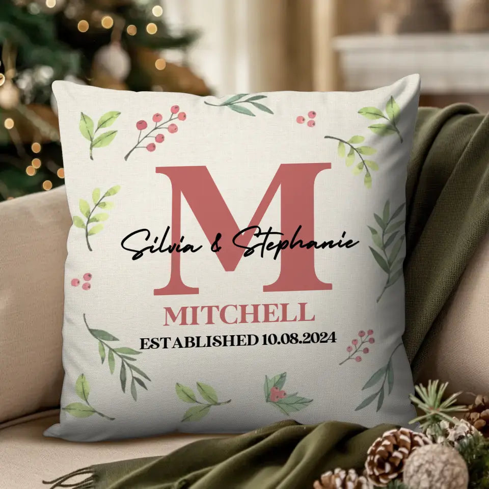 Christmas Together - Custom Name - Pillow