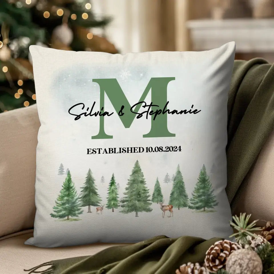 Cozy Christmas - Custom Name - Pillow