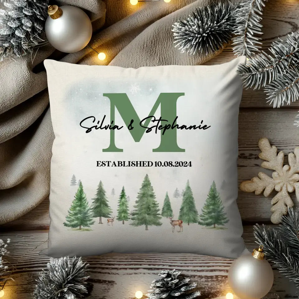 Cozy Christmas - Custom Name - Pillow