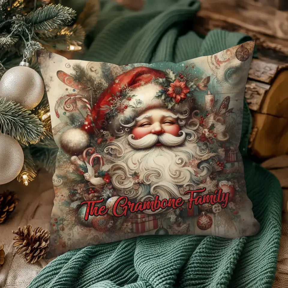 Santa Christmas - Custom Background - Pillow