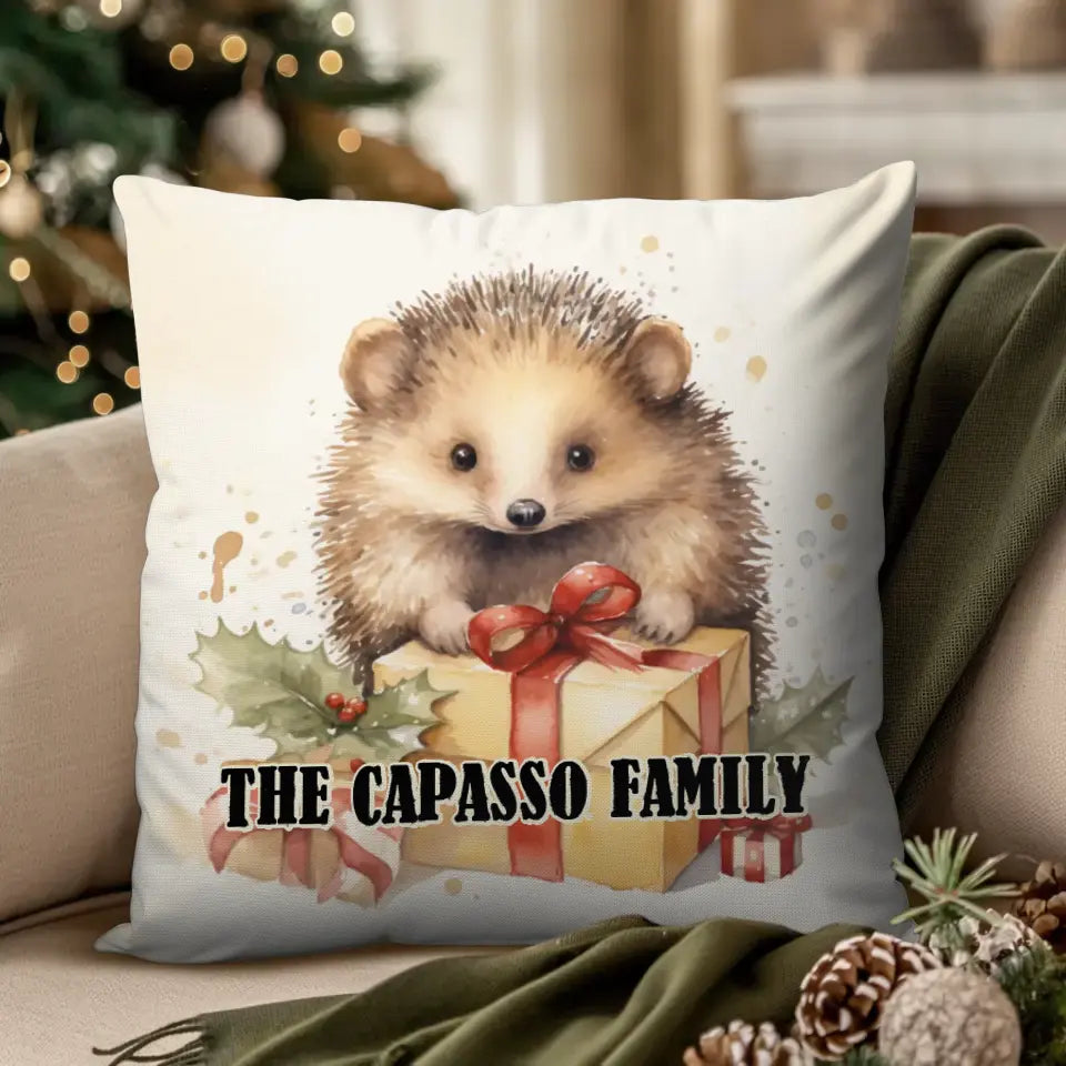 Christmas Hegedog - Custom Background - Pillow