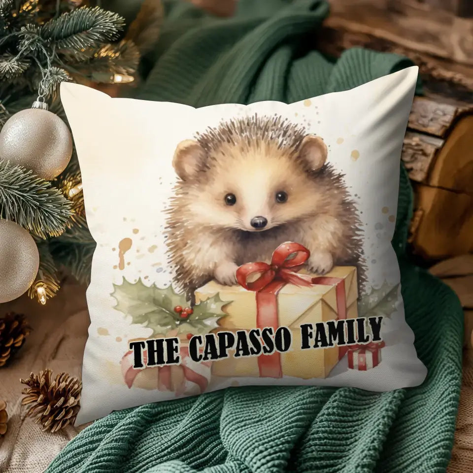 Christmas Hegedog - Custom Background - Pillow