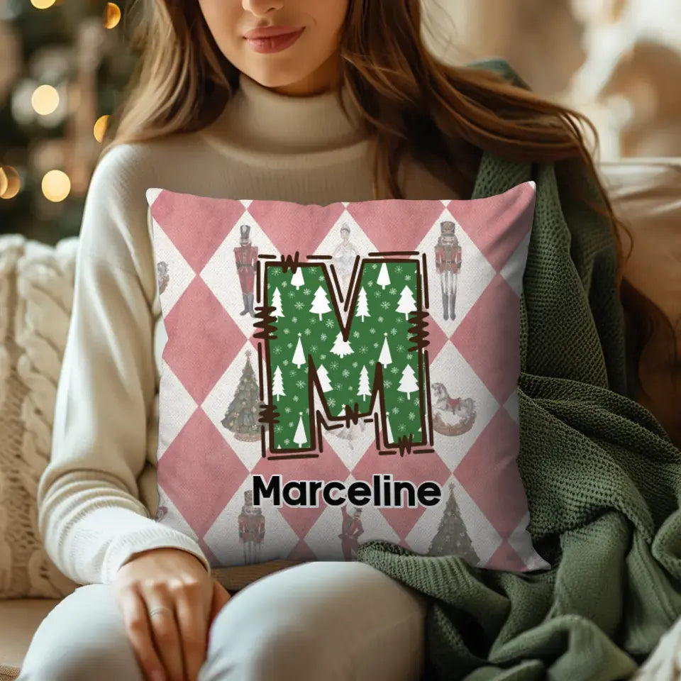 Letter Name Christmas - Custom Name - Pillow