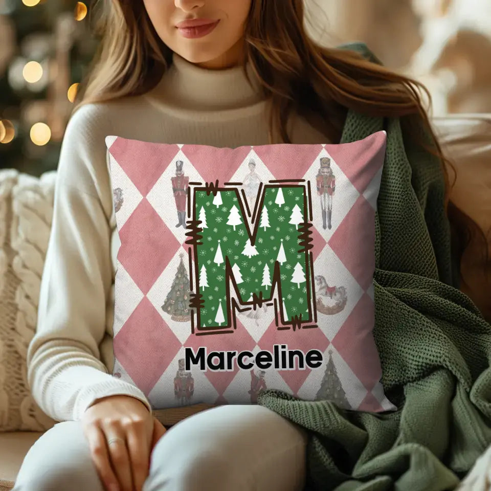 Letter Name Christmas - Custom Name - Pillow