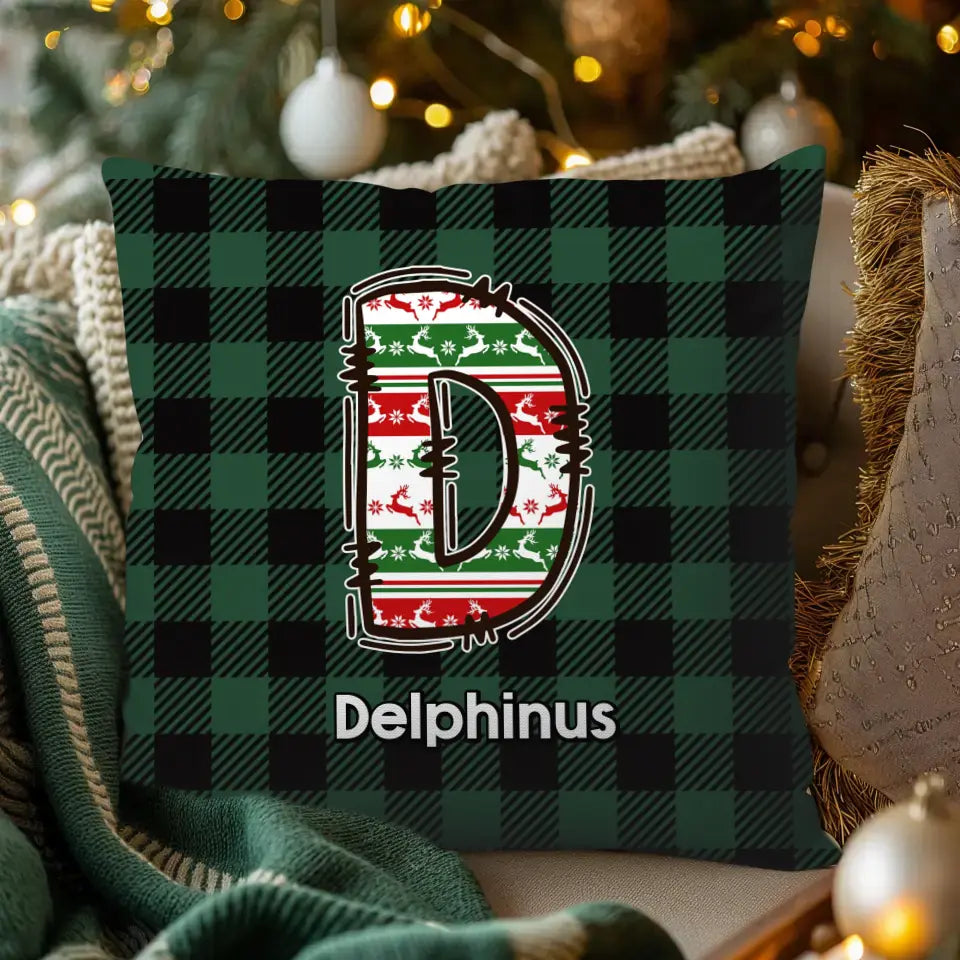 Alphabet Name Christmas - Custom Name - Pillow