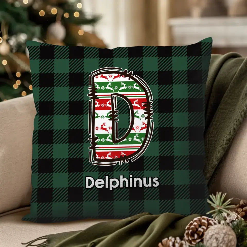 Alphabet Name Christmas - Custom Name - Pillow