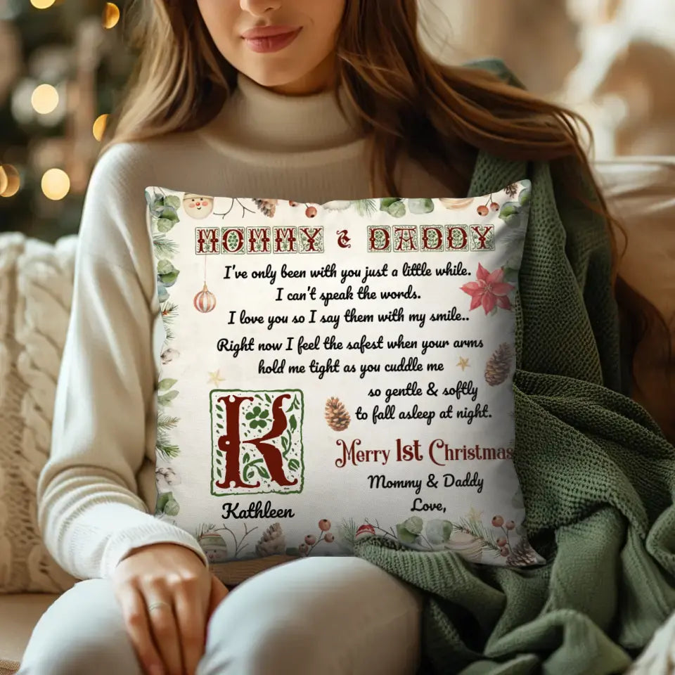 Mom And Daddy B - Custom Name - Pillow