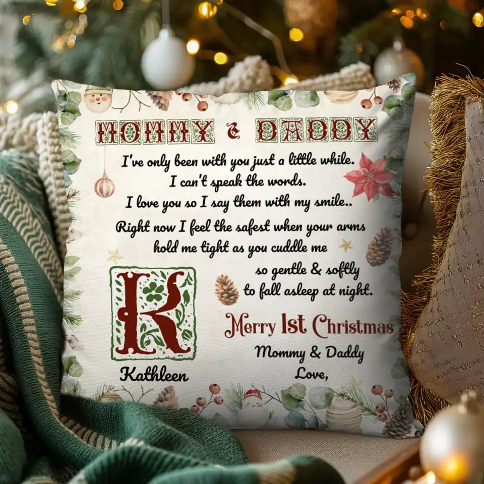 Mom And Daddy B - Custom Name - Pillow