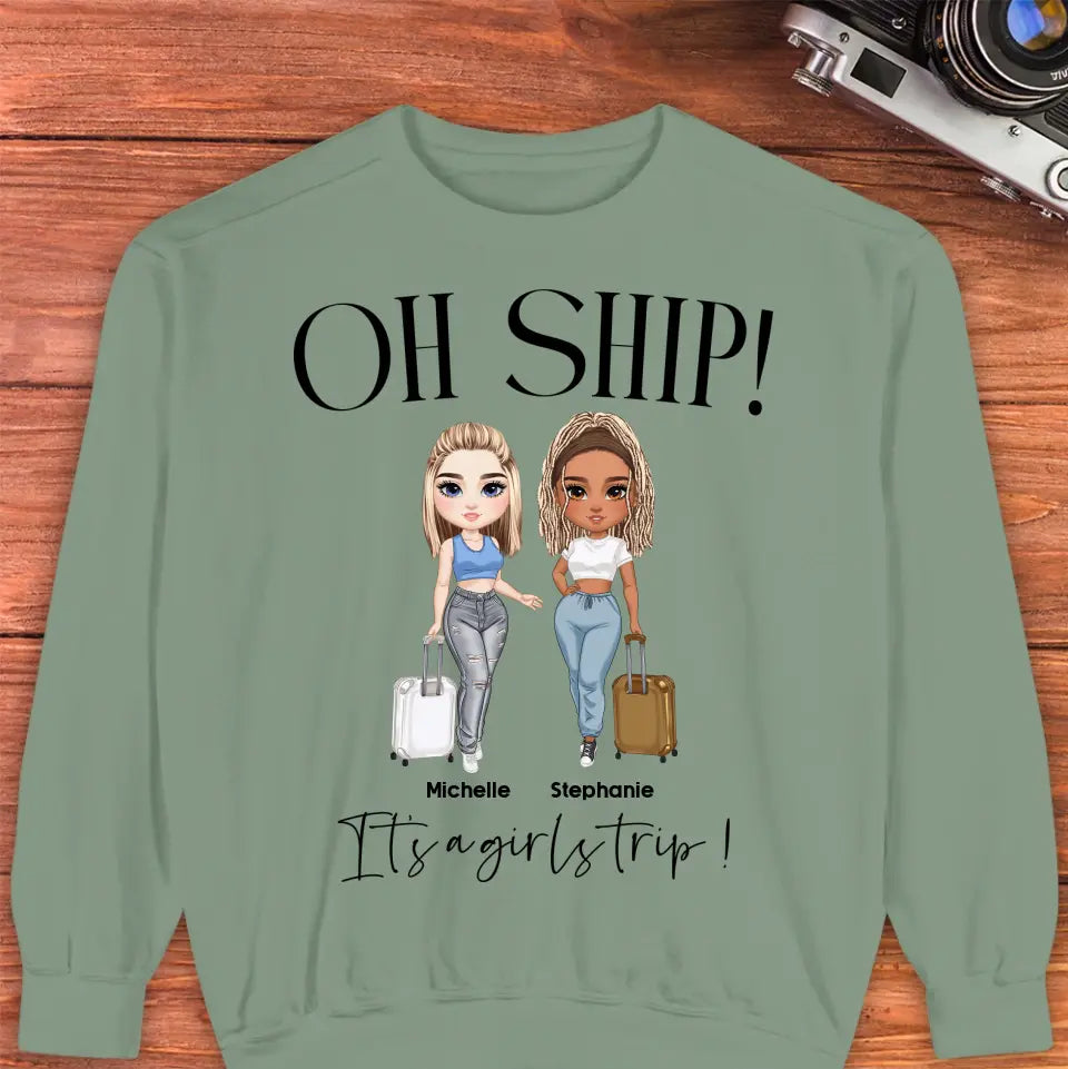 Oh Ship It's A Girls Trip - Personalized Gifts For Besties - Unisex T-shirt