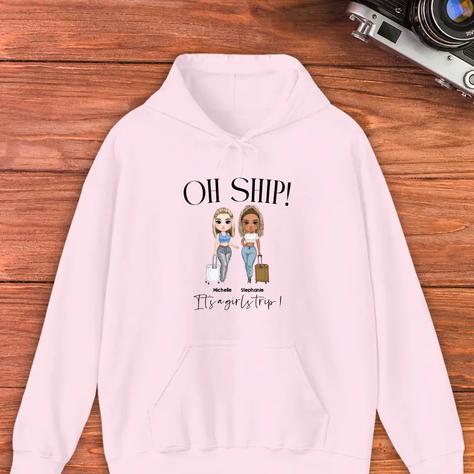 Oh Ship It's A Girls Trip - Personalized Gifts For Besties - Unisex T-shirt