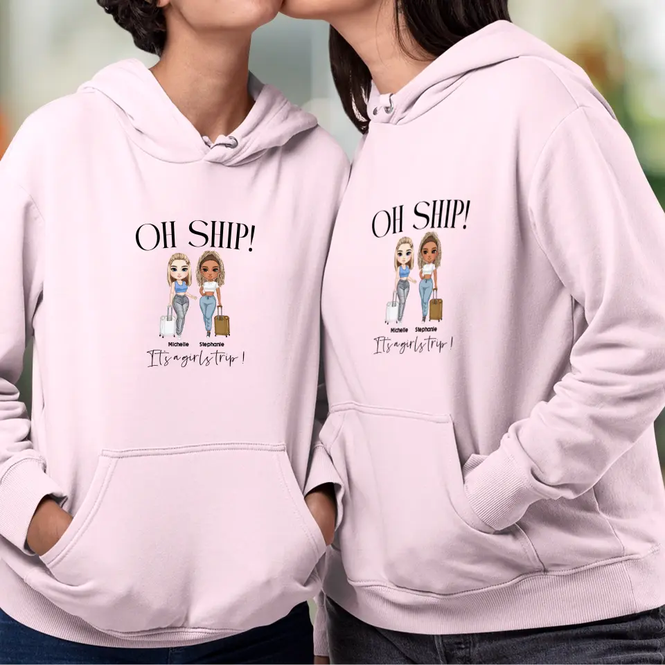 Oh Ship It's A Girls Trip - Personalized Gifts For Besties - Unisex T-shirt