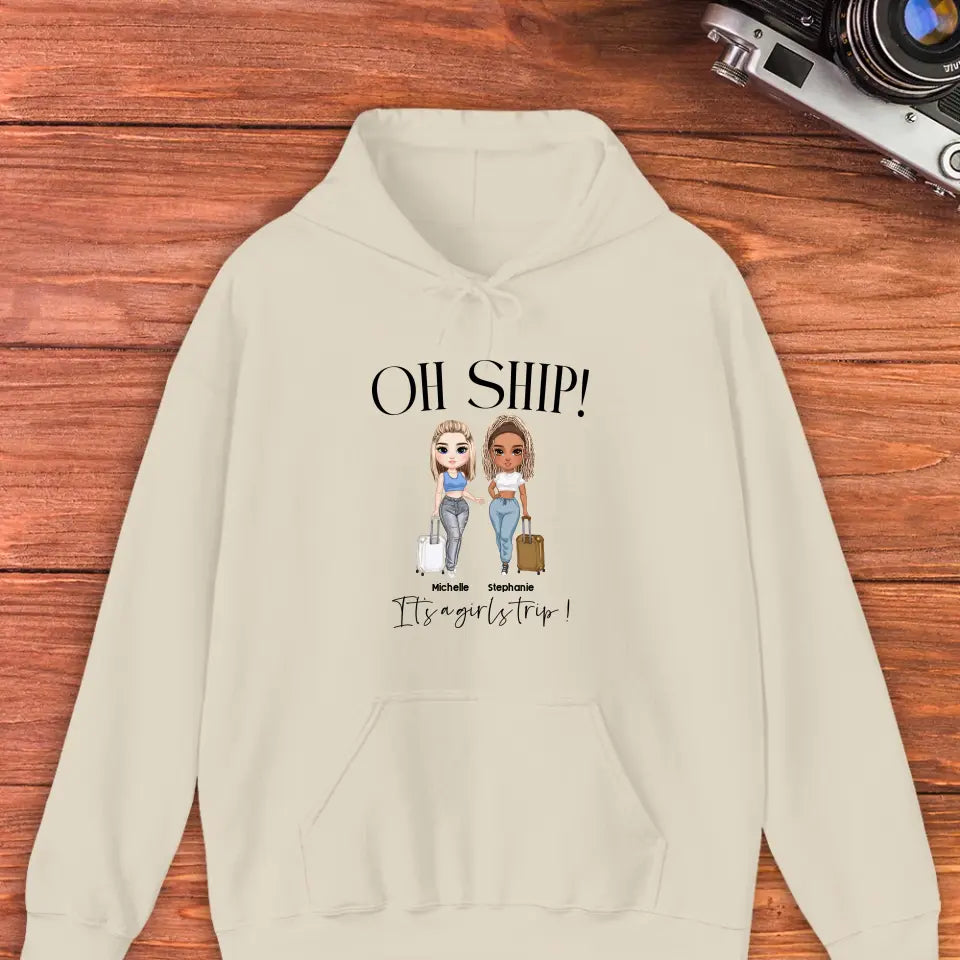 Oh Ship It's A Girls Trip - Personalized Gifts For Besties - Unisex T-shirt