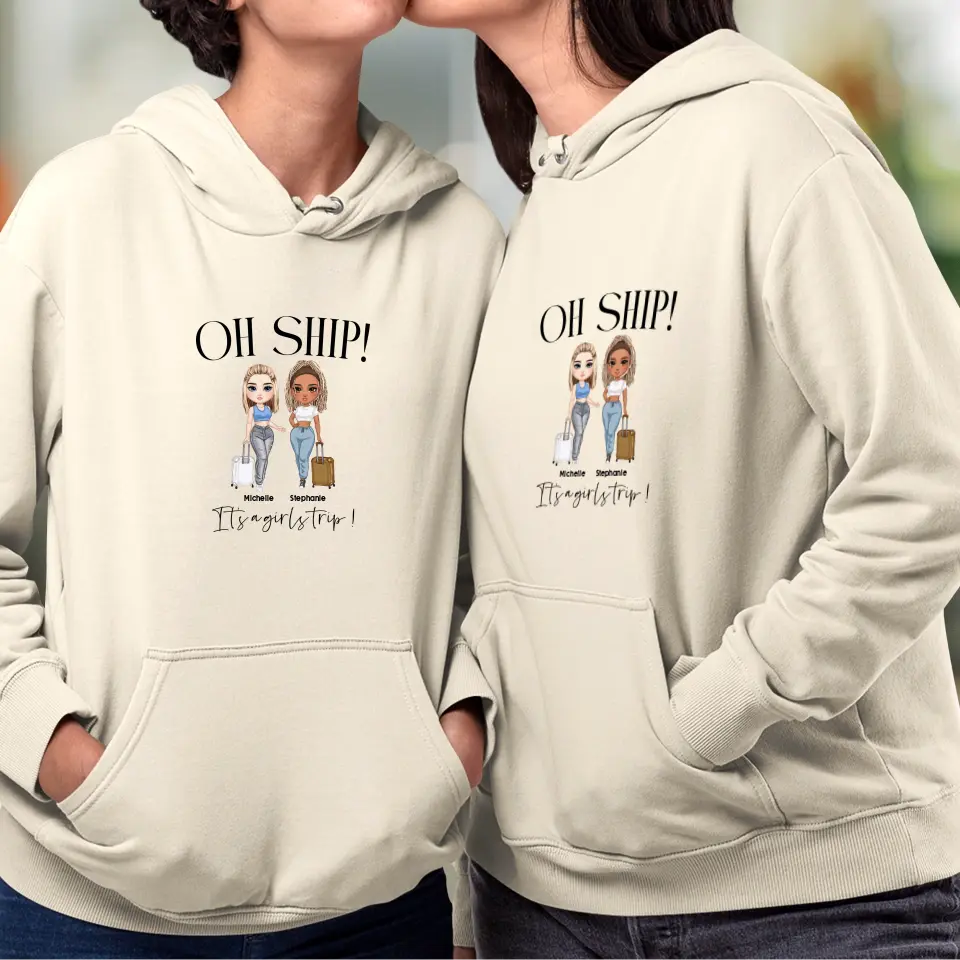 Oh Ship It's A Girls Trip - Personalized Gifts For Besties - Unisex T-shirt