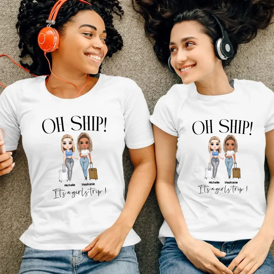 Oh Ship It's A Girls Trip - Personalized Gifts for Besties - Unisex Sweater