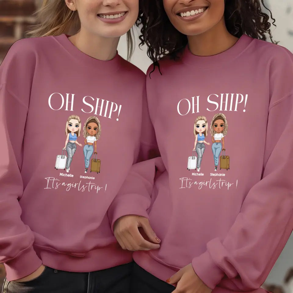 Oh Ship - Custom Character - Personalized Gift For Bestie - Sweater