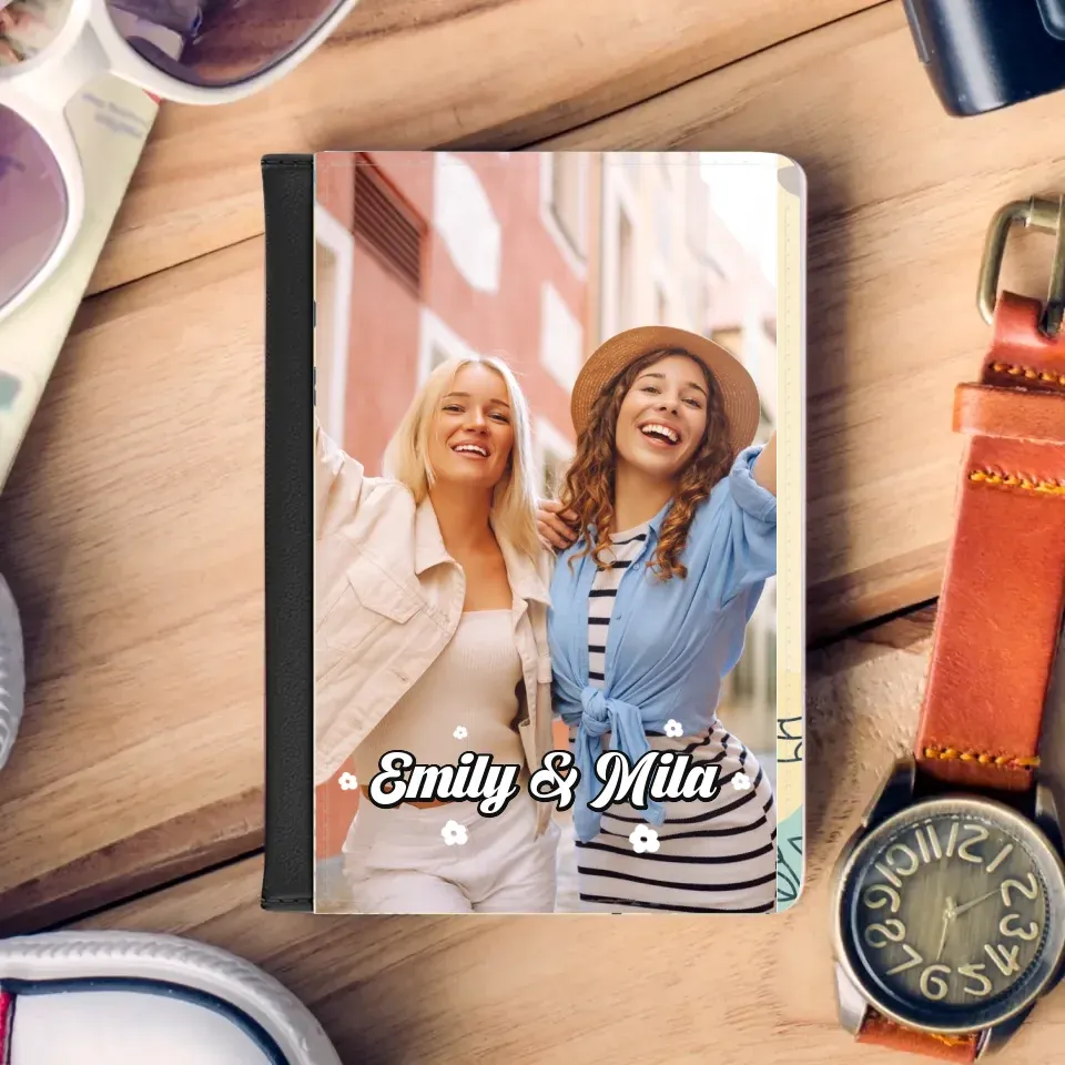 Girl Trip A - Custom Photo - Personalized Gift For Bestie - Passport Cover from PrintKOK costs $ 39.99