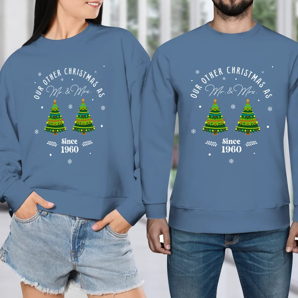 Our Other Christmas - Custom Christmas Tree - Personalized Gift For Couples - Unisex Sweater