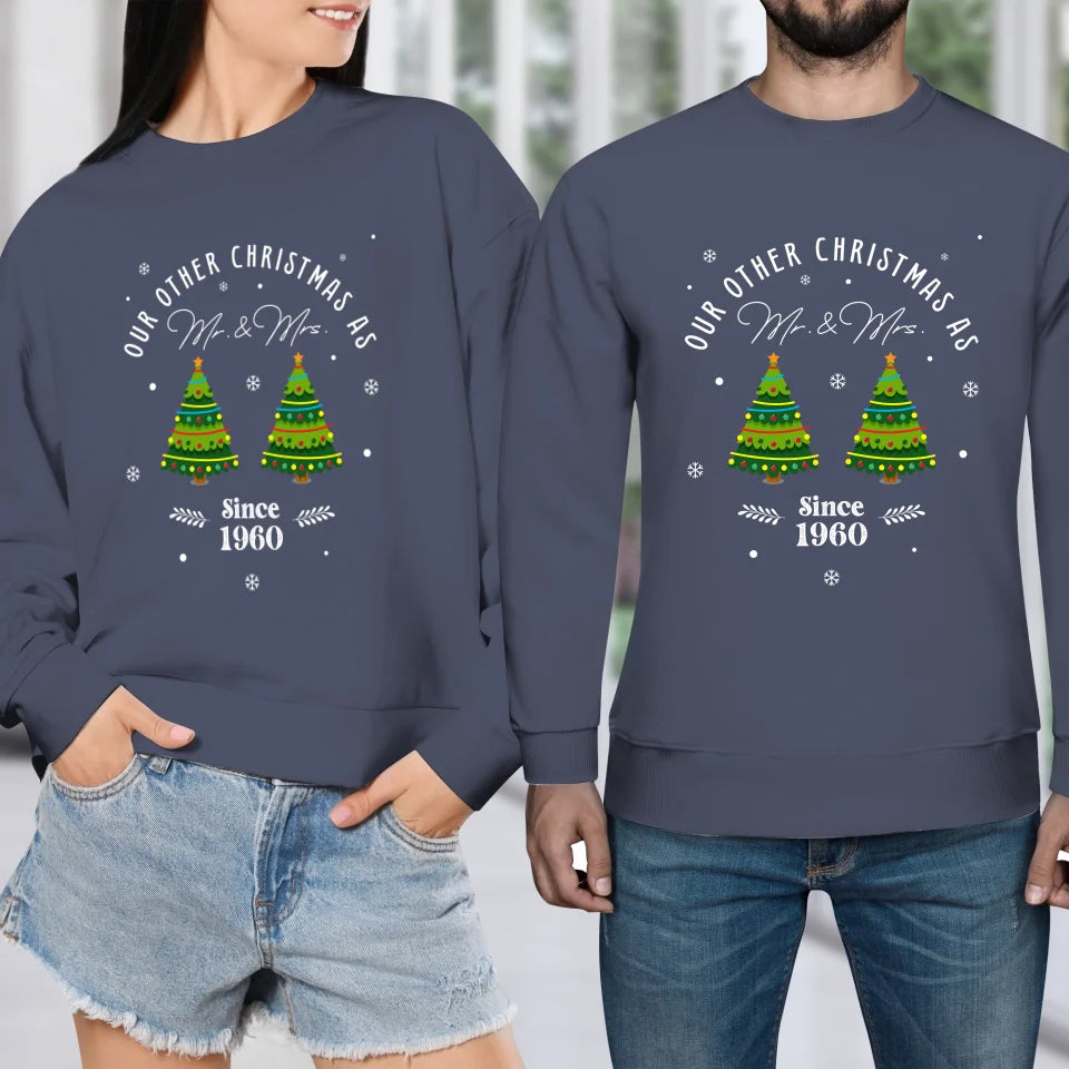 Our Other Christmas - Custom Christmas Tree - Personalized Gift For Couples - Unisex Sweater