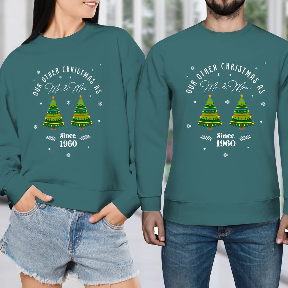 Our Other Christmas - Custom Christmas Tree - Personalized Gift For Couples - Unisex Sweater