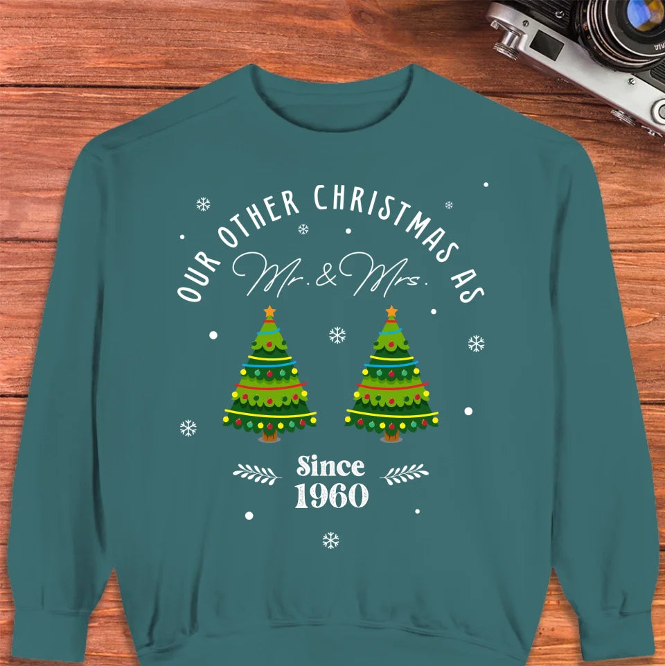 Our Other Christmas - Custom Christmas Tree - Personalized Gift For Couples - Unisex Sweater