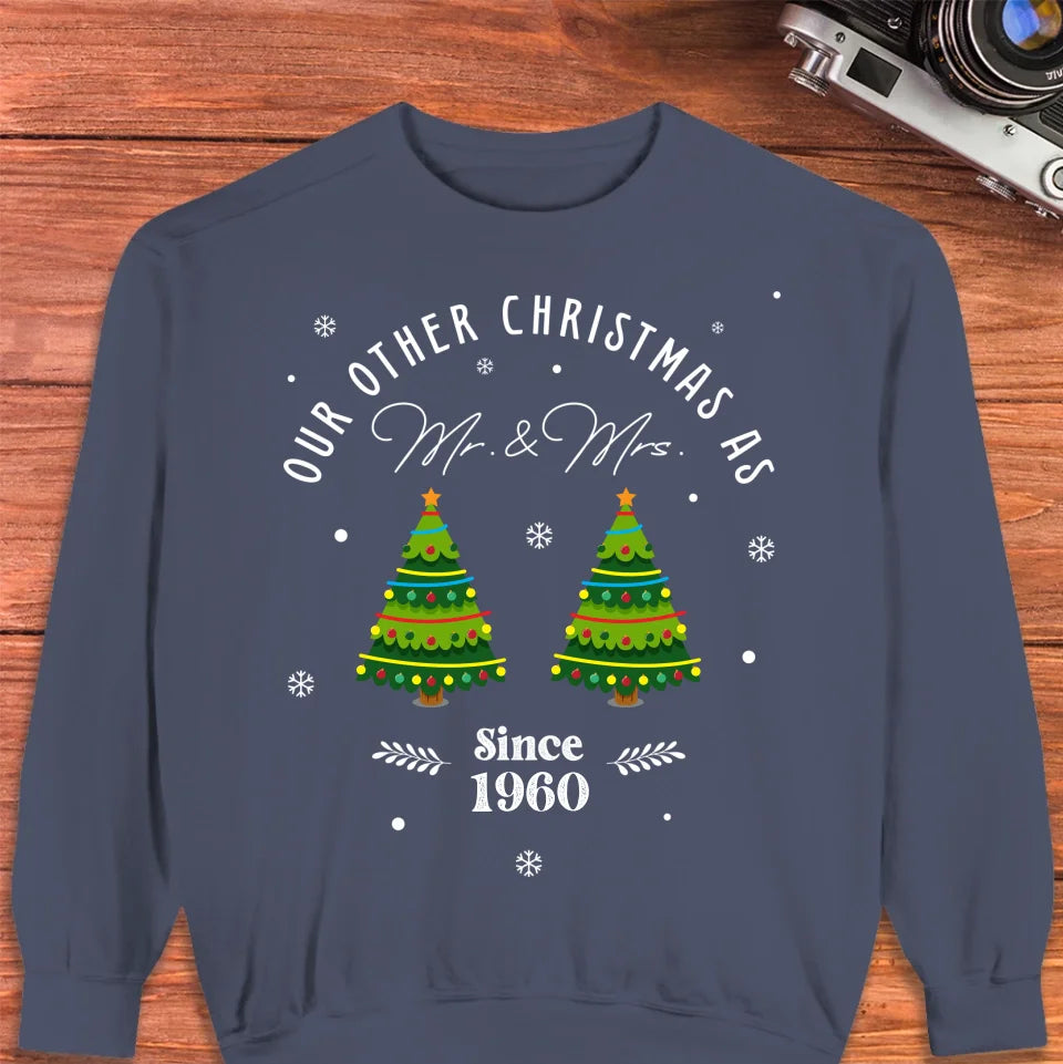 Our Other Christmas - Custom Christmas Tree - Personalized Gift For Couples - Unisex Sweater