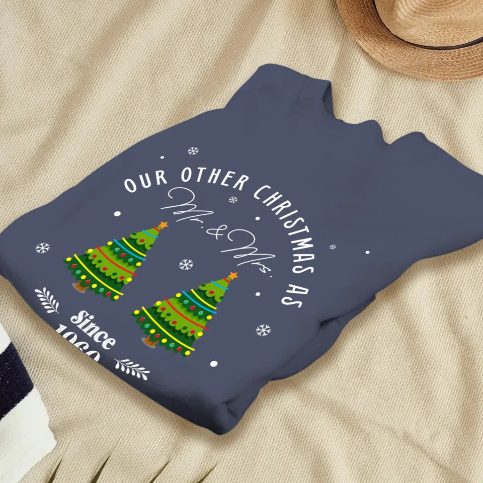 Our Other Christmas - Custom Christmas Tree - Personalized Gift For Couples - Unisex Sweater