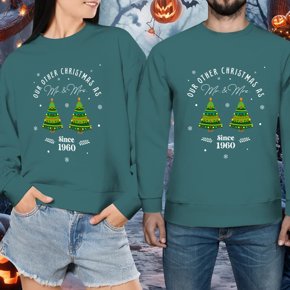 Our Other Christmas - Custom Christmas Tree - Personalized Gift For Couples - Unisex Sweater