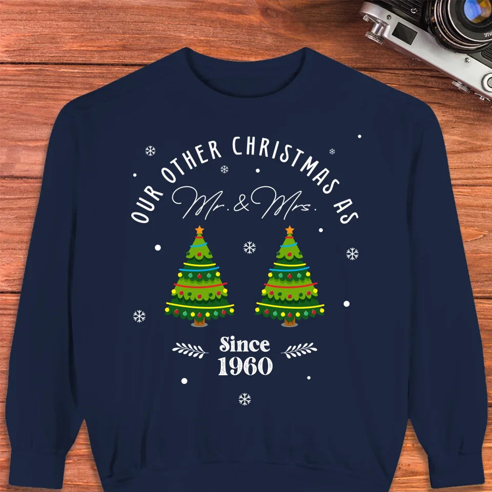 Our Other Christmas - Custom Christmas Tree - Personalized Gift For Couples - Unisex Sweater