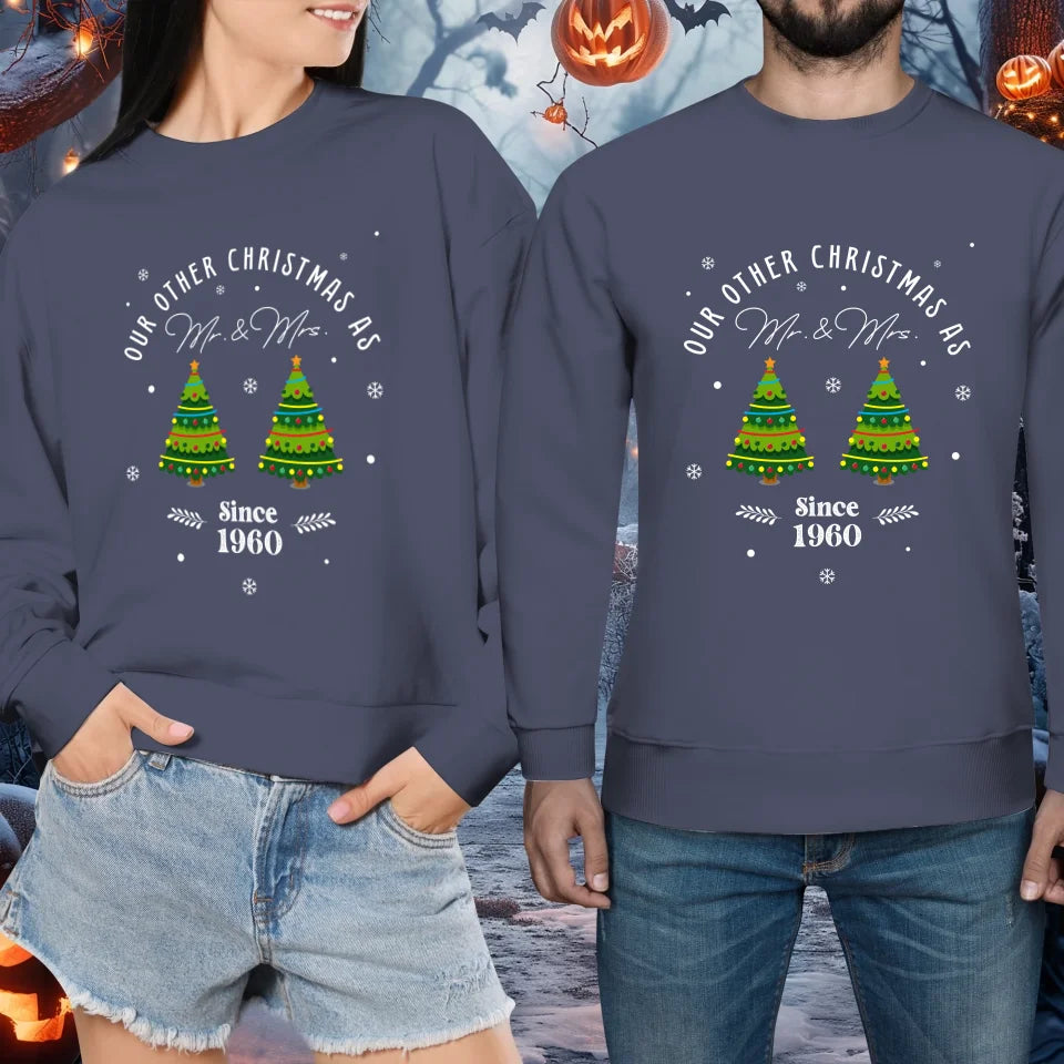 Our Other Christmas - Custom Christmas Tree - Personalized Gift For Couples - Unisex Sweater