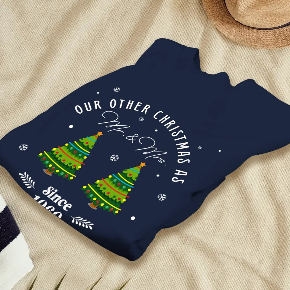 Our Other Christmas - Custom Christmas Tree - Personalized Gift For Couples - Unisex Sweater