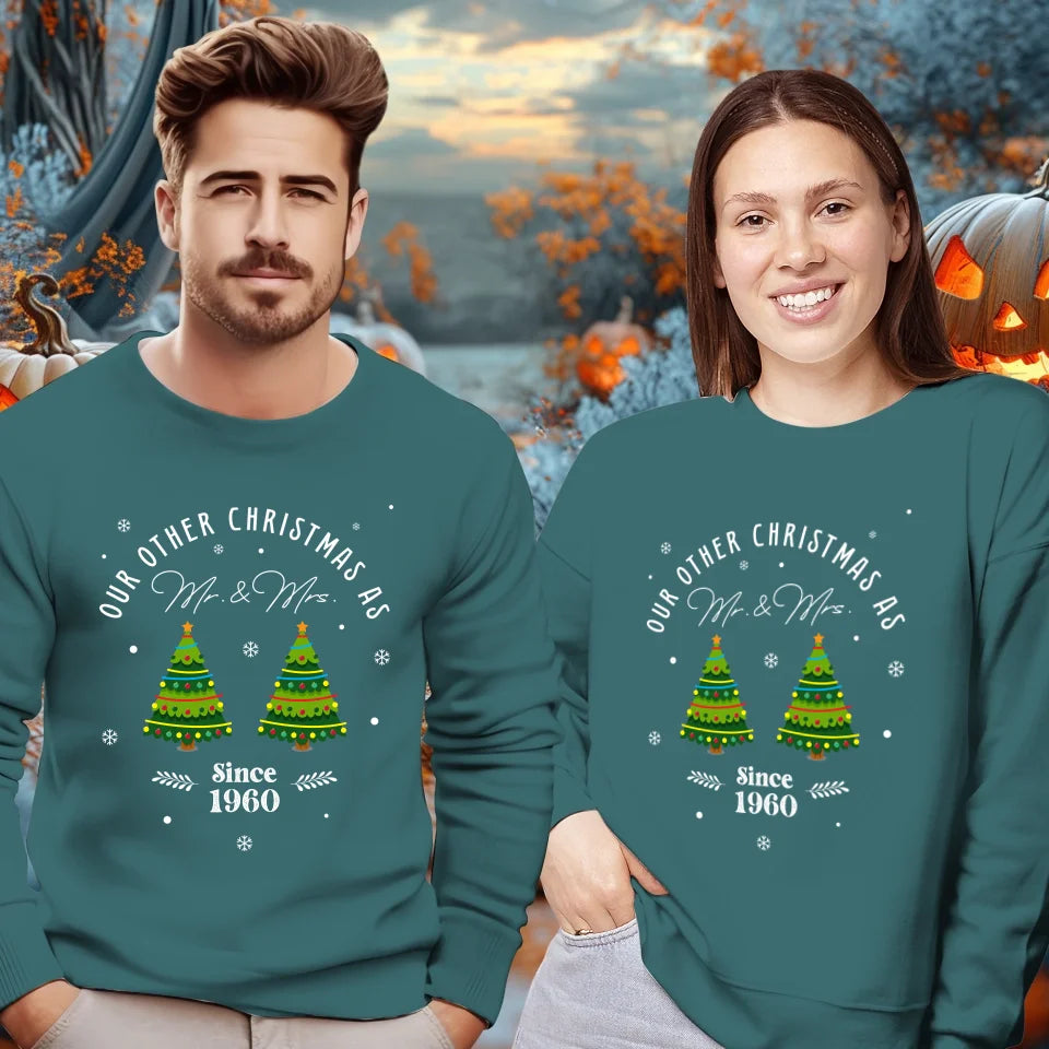 Our Other Christmas - Custom Christmas Tree - Personalized Gift For Couples - Unisex Sweater