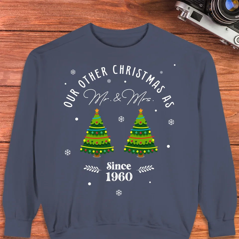 Our Other Christmas - Custom Christmas Tree - Personalized Gift For Couples - Unisex Sweater