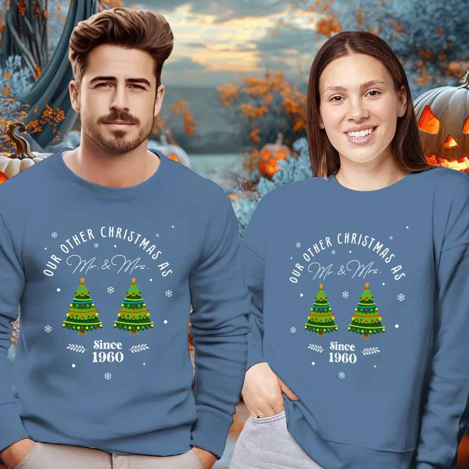 Our Other Christmas - Custom Christmas Tree - Personalized Gift For Couples - Unisex Sweater