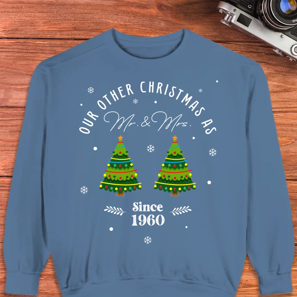 Our Other Christmas - Custom Christmas Tree - Personalized Gift For Couples - Unisex Sweater