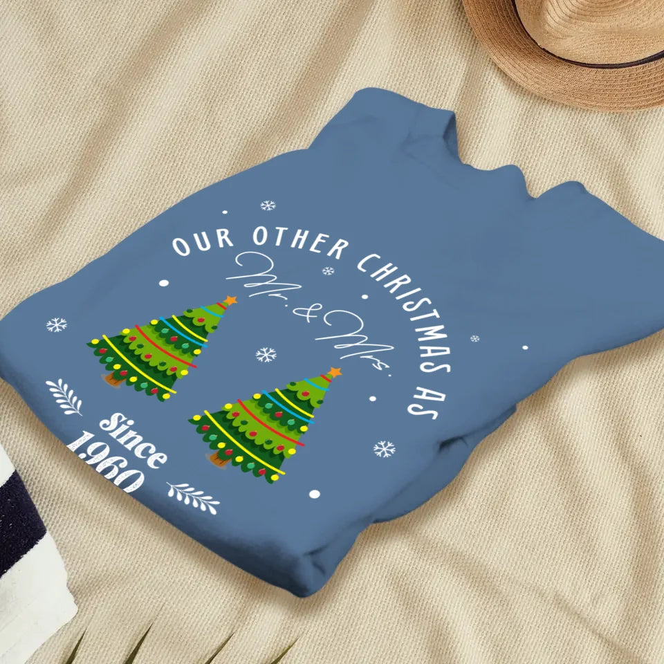 Our Other Christmas - Custom Christmas Tree - Personalized Gift For Couples - Unisex Sweater