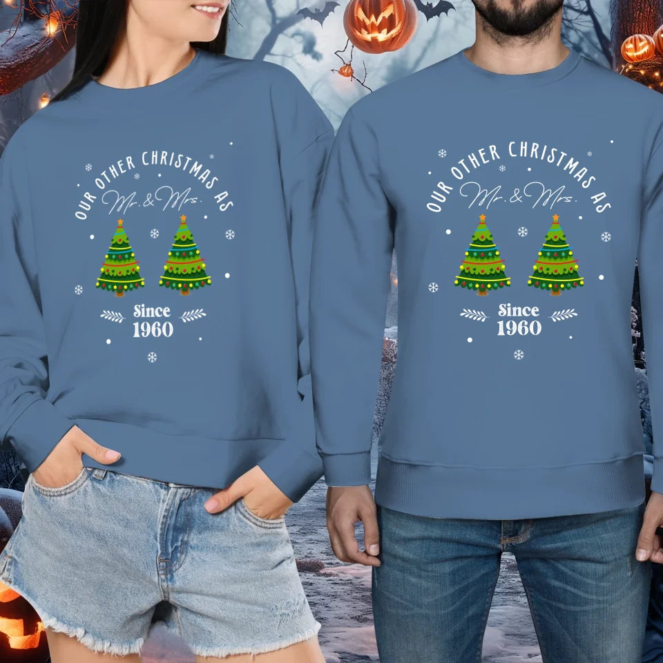 Our Other Christmas - Custom Christmas Tree - Personalized Gift For Couples - Unisex Sweater