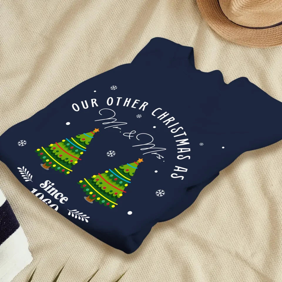 Our Other Christmas - Custom Christmas Tree - Personalized Gift For Couples - Unisex Sweater