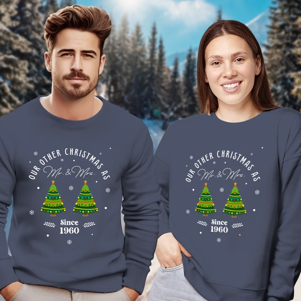 Our Other Christmas - Custom Christmas Tree - Personalized Gift For Couples - Unisex Sweater