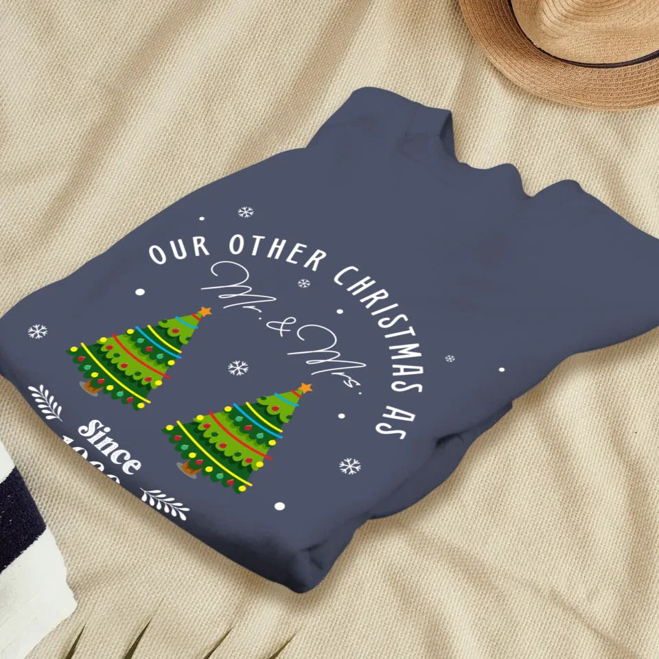 Our Other Christmas - Custom Christmas Tree - Personalized Gift For Couples - Unisex Sweater