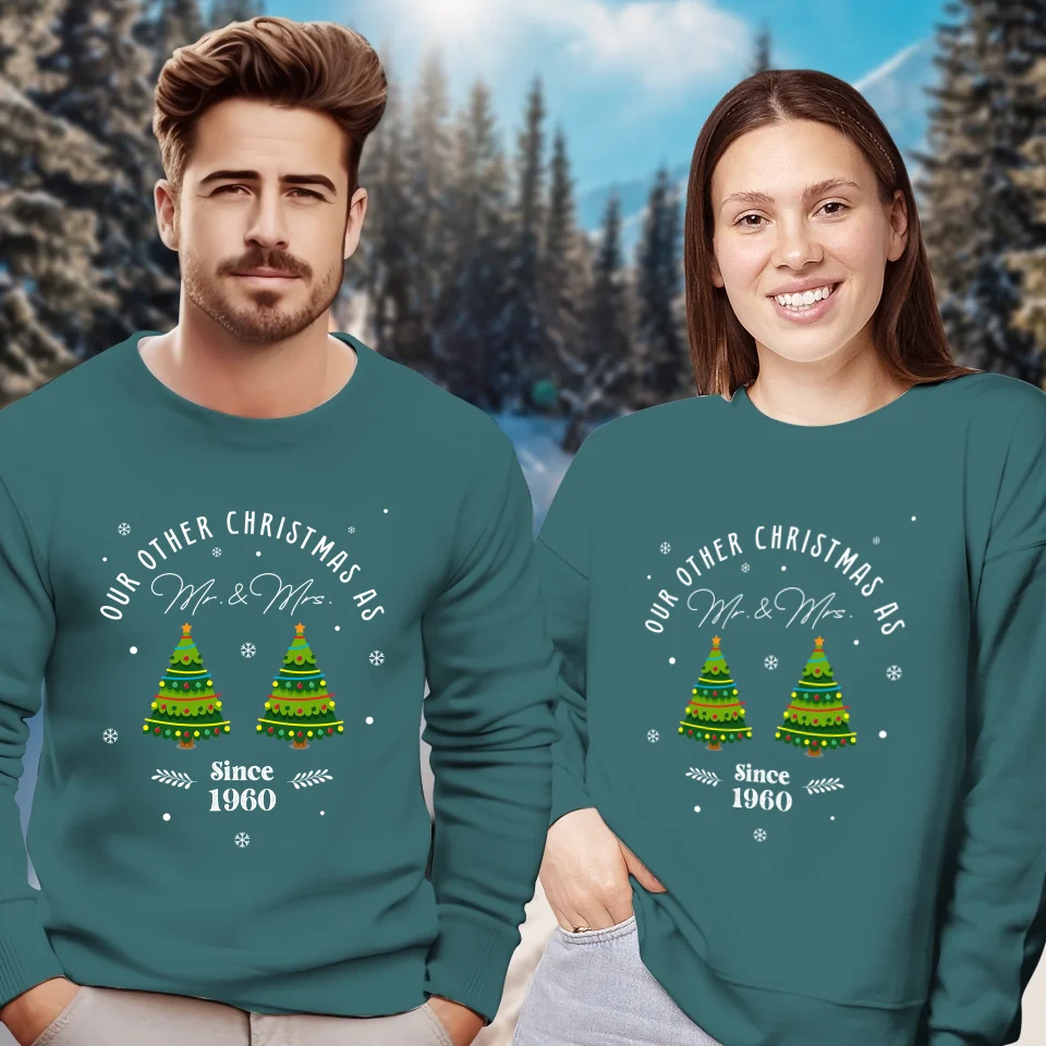 Our Other Christmas - Custom Christmas Tree - Personalized Gift For Couples - Unisex Sweater