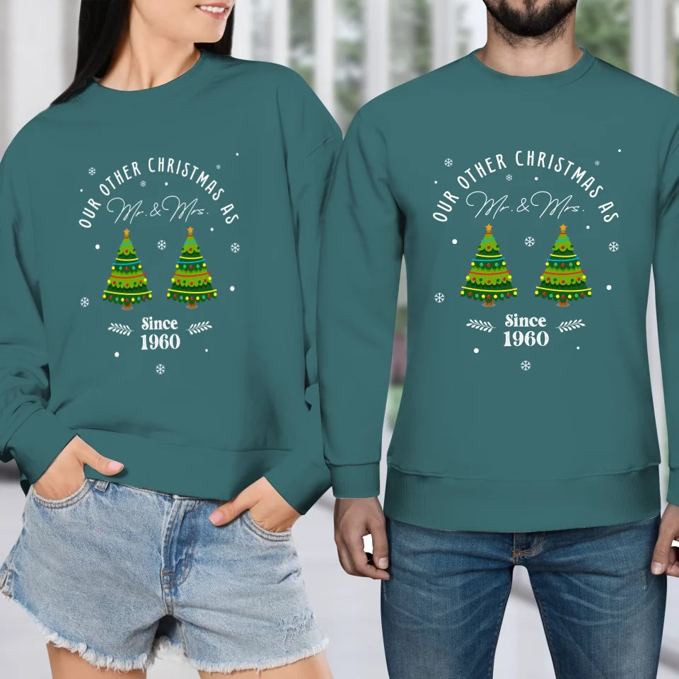 Our Other Christmas - Custom Christmas Tree - Personalized Gift For Couples - Unisex Sweater