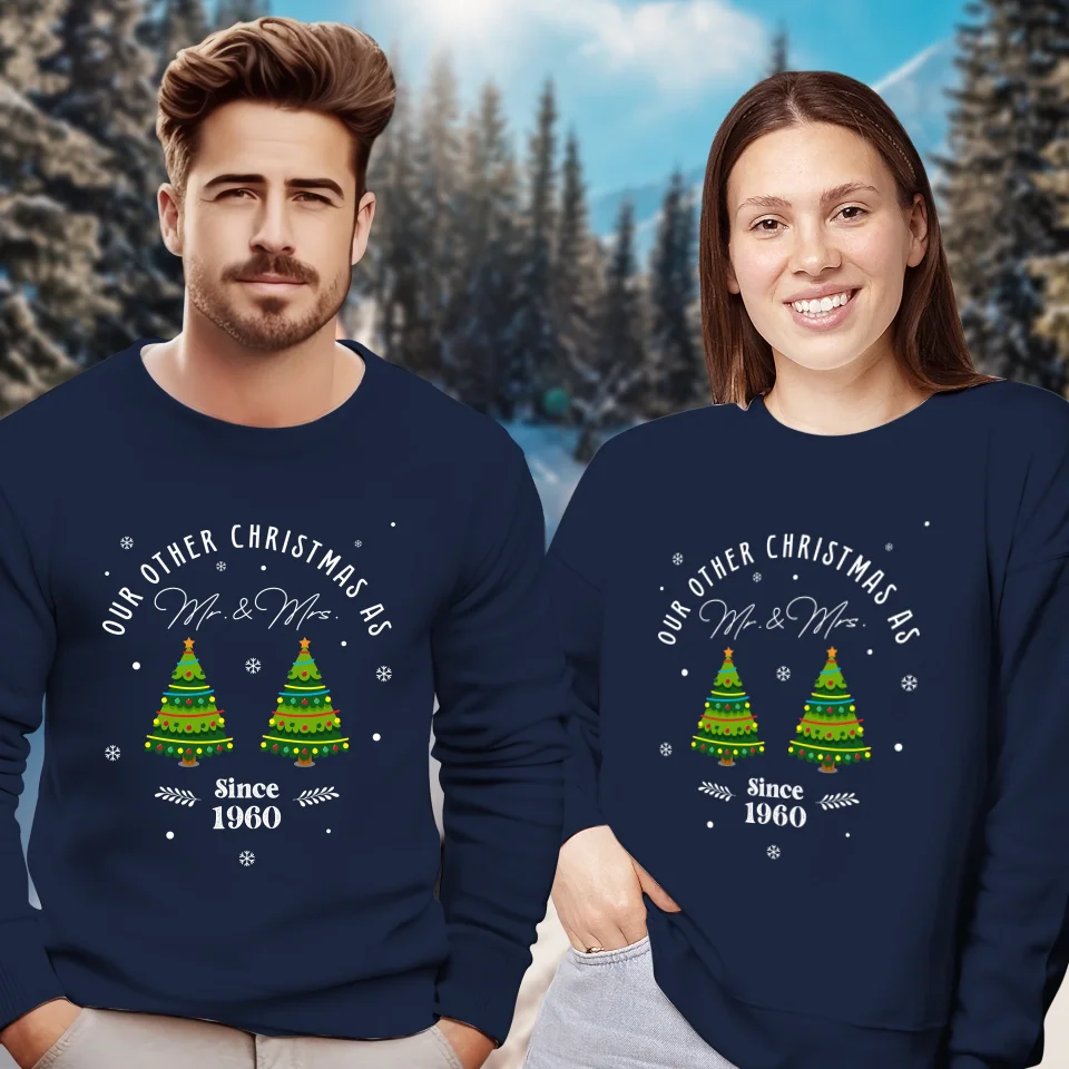 Our Other Christmas - Custom Christmas Tree - Personalized Gift For Couples - Unisex Sweater