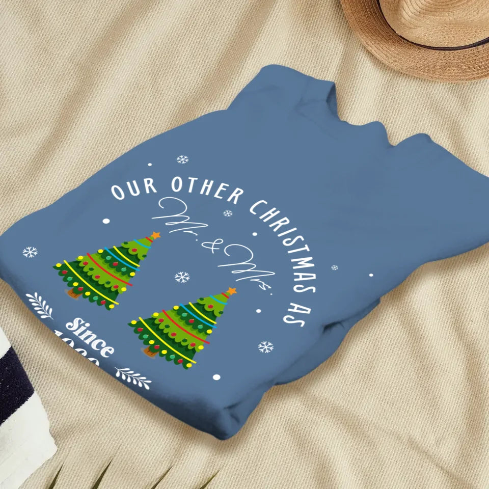 Our Other Christmas - Custom Christmas Tree - Personalized Gift For Couples - Unisex Sweater