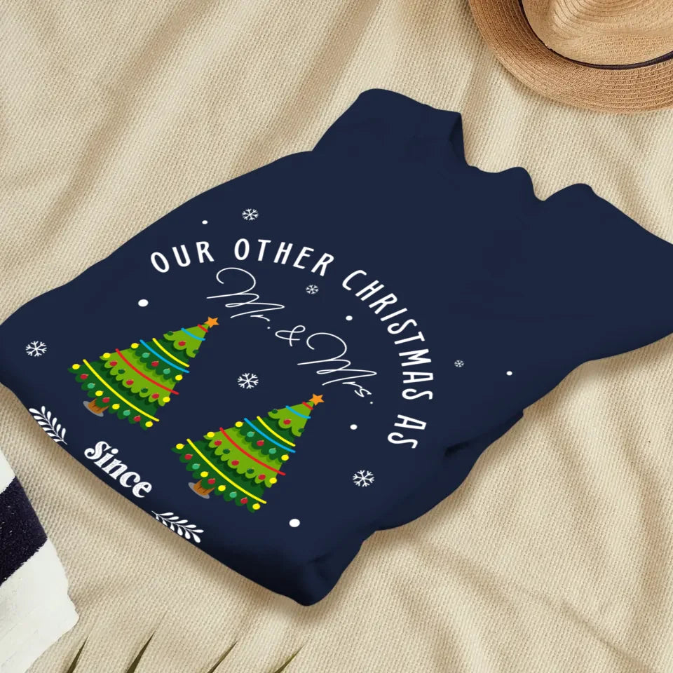 Our Other Christmas - Custom Christmas Tree - Personalized Gift For Couples - Unisex Sweater