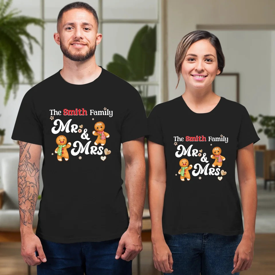 The Mr And Mrs Family - Custom Name - Personalized Gift For Couples - Unisex T-Shirt